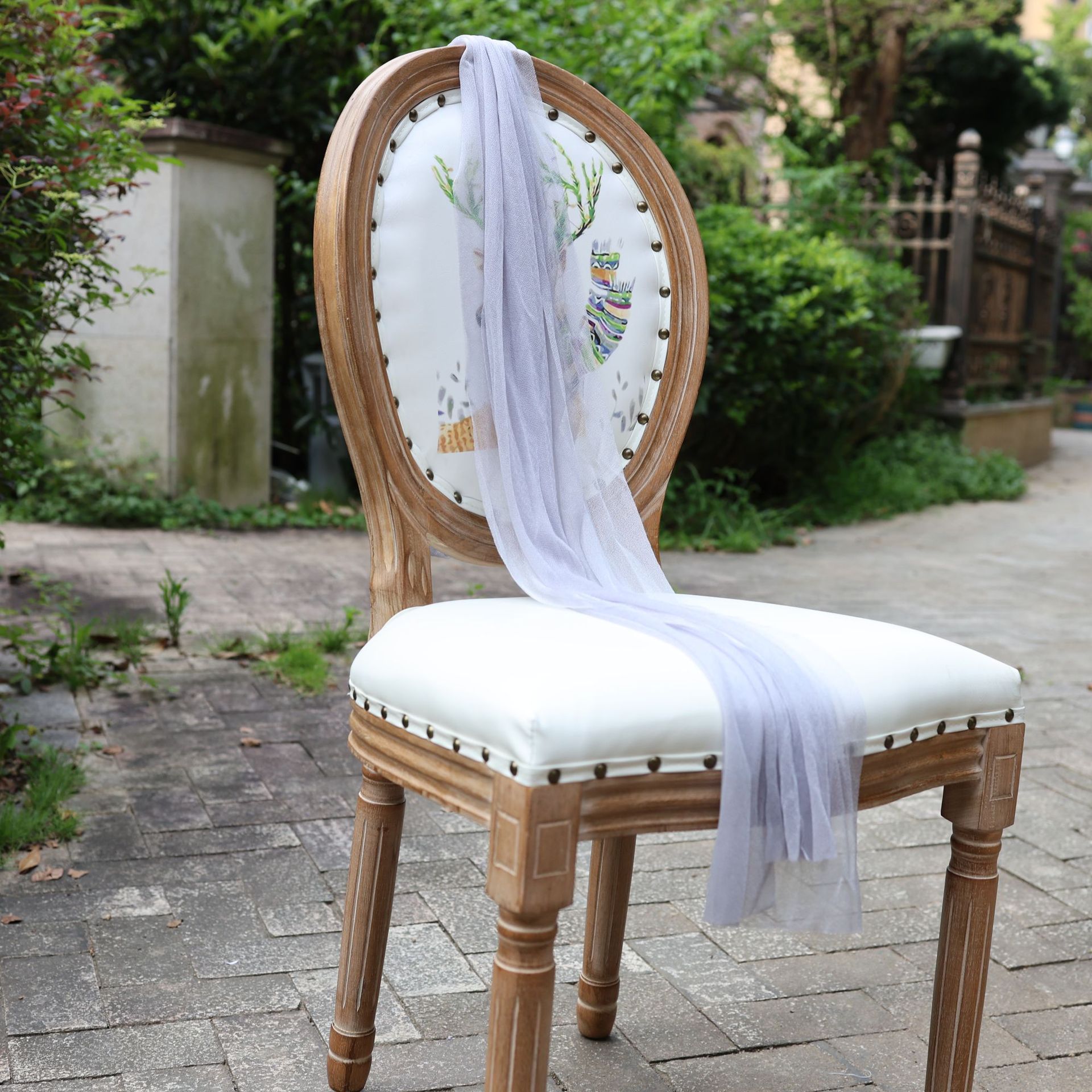 Cortina de belleza cortina arco de boda césped decoración al aire libre tabla bandera cortina cortina chiffon