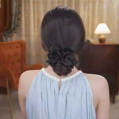 黑色蝴蝶结抓夹女2025新款饱满后脑勺发夹显发量少鲨鱼夹子发饰