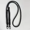 Double adjustment-double hook lanyard-black