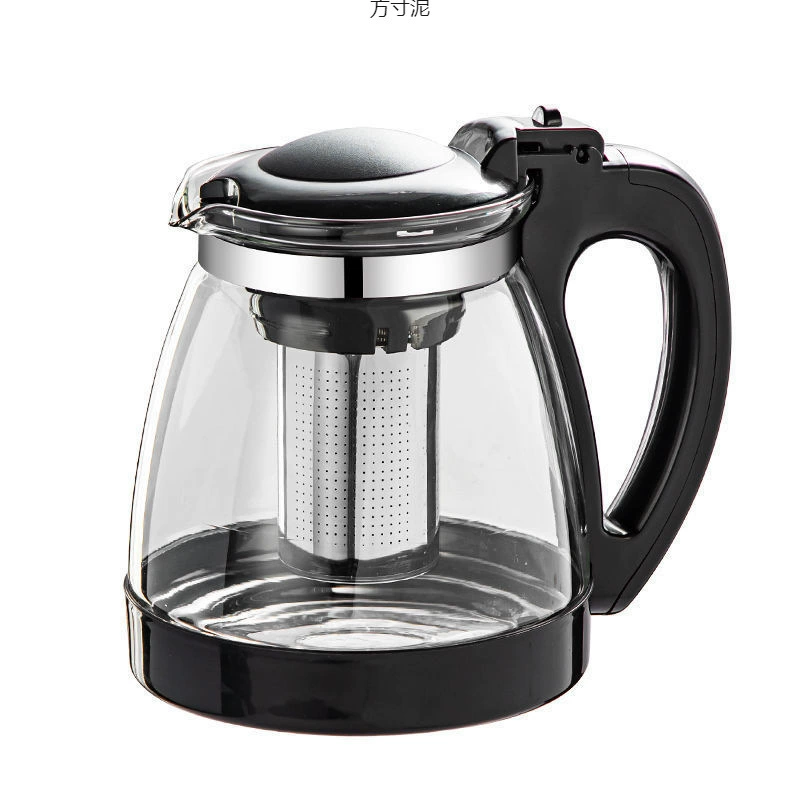 Glass teapot, big filter, flavored tea, tea set, increased thickness