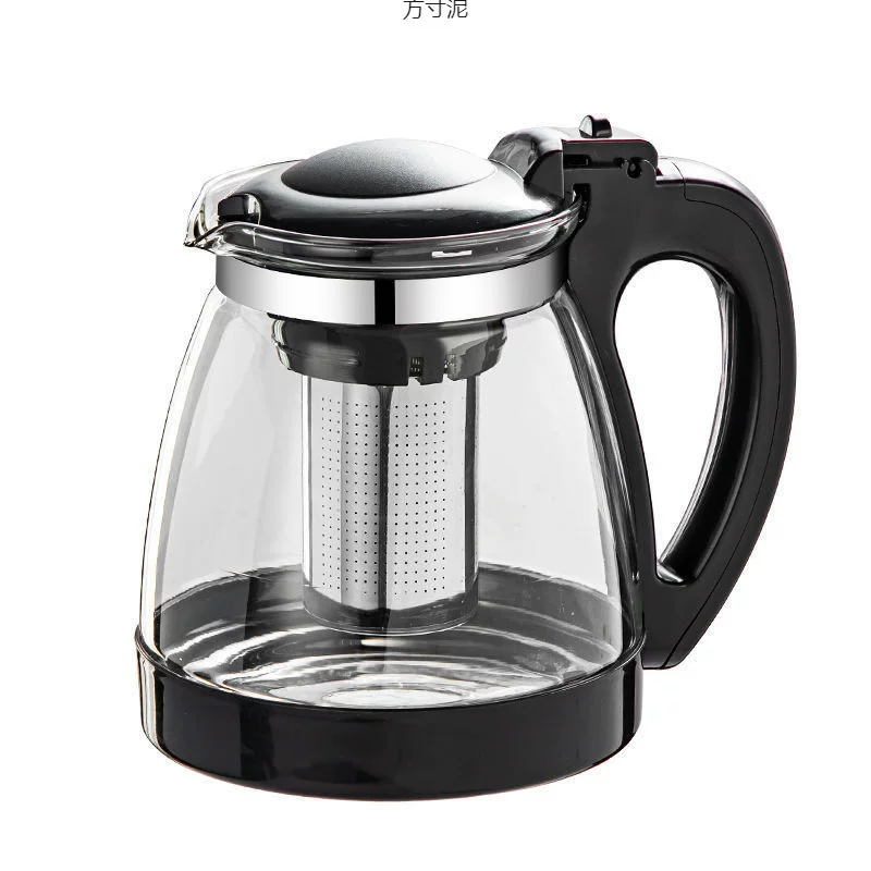Glass teapot, big filter, flavored tea, tea set, increased thickness