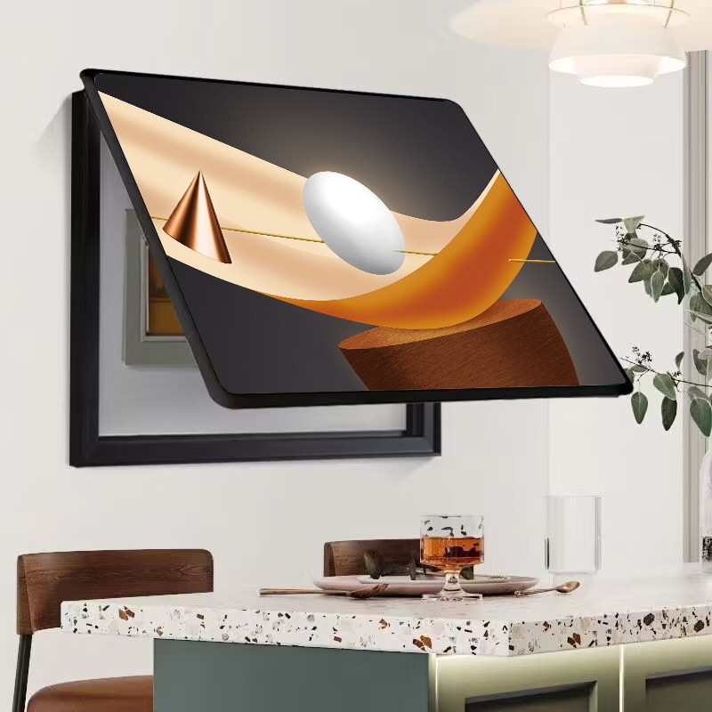 Caja de medidor, pintura decorativa, oclusión, caja de interruptor sin agujeros, caja de distribución, sala de estar, comedor, pintura de porcelana de cristal, simplicidad moderna, lujo ligero