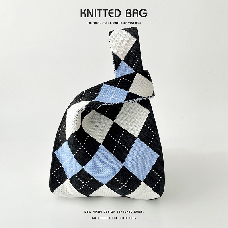 Diseño de nicho contraste color rombo punto hombro bolso versátil gran capacidad muñeca Ventas Directas la fábrica