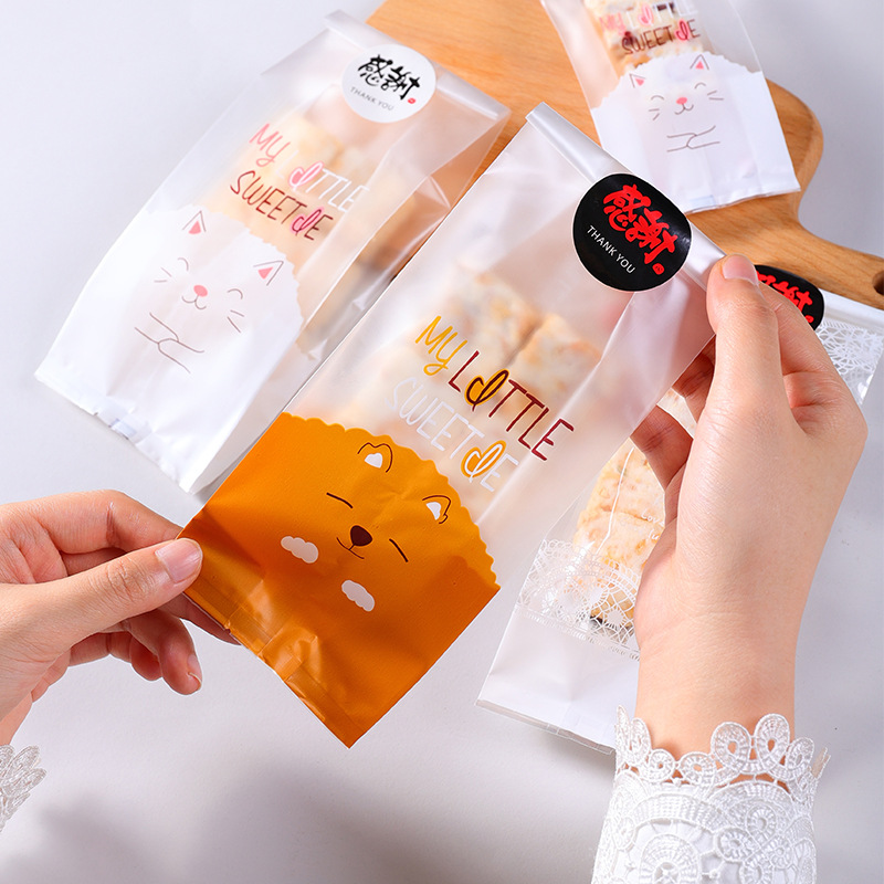 Nuevo copo de nieve crujiente máquina de sellado bolsa de embalaje de la galleta bolsa de embalaje de la hornada de leche Jujube cookie bolsa de embalaje bolsa de sellado de la máquina