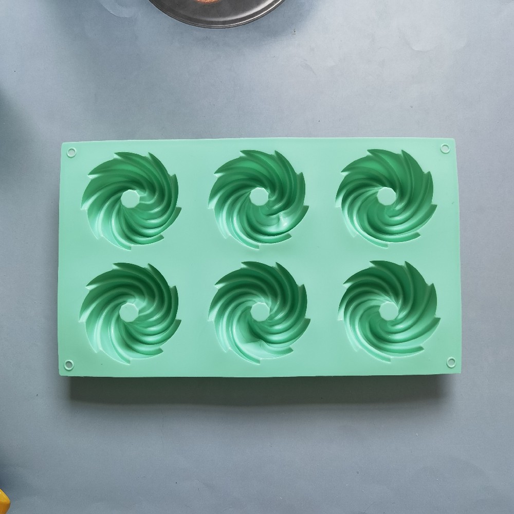 6 espirales 184 molde de silicona pastel helado pudín molde de postre jabón utensilios