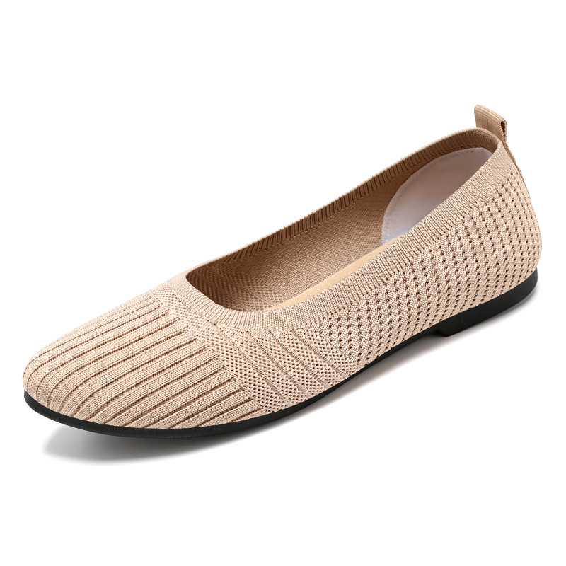 Zapatos de mujer de verano nuevos zapatos casuales planos claros de color sólido zapatos de mujer de estilo francés con suela suave no cansada zapatos de pie único