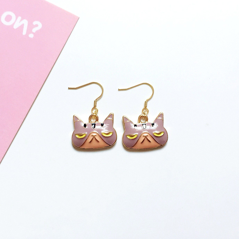 Fashion Cat Alloy Enamel Women's Drop Earrings 1 Pair display picture 10