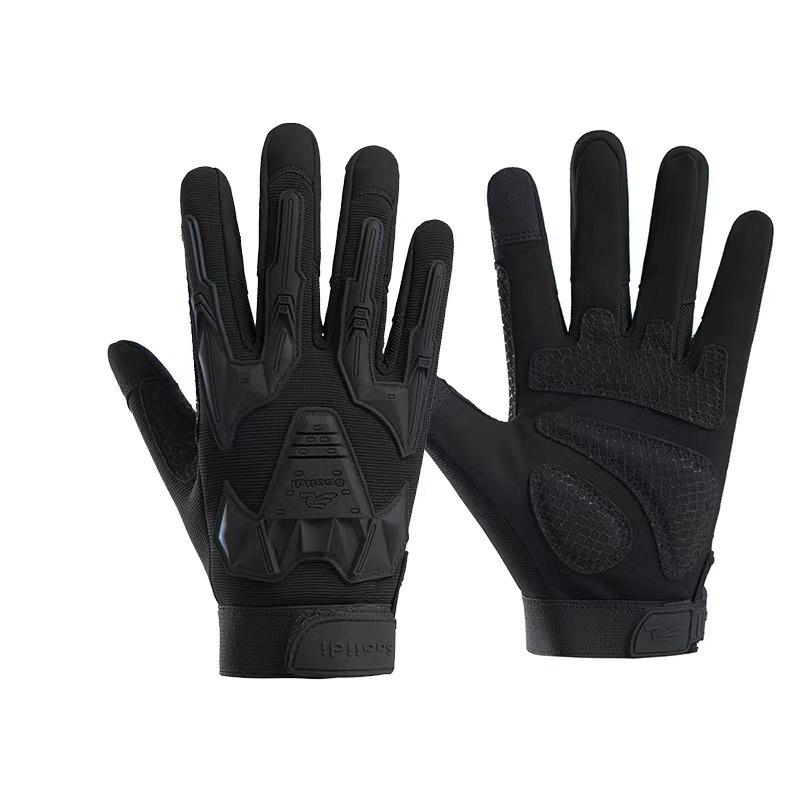 Guantes tácticos para hombres resistentes al desgaste a prueba de viento locomotora antideslizante al aire libre conducir pantalla táctil montar anti-caída guantes de protección de dedo completo