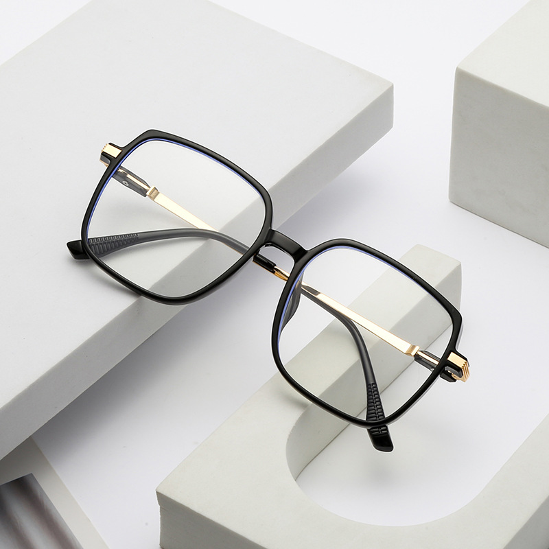 大框显瘦平光镜 防蓝光男款TR90网红街拍素颜眼镜学生近视眼镜框