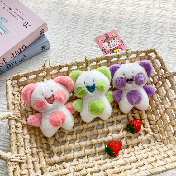 Ins viento lindo colgante de dibujos animados West Highland cachorro muñeco de peluche tendencia mochila muñeca llavero