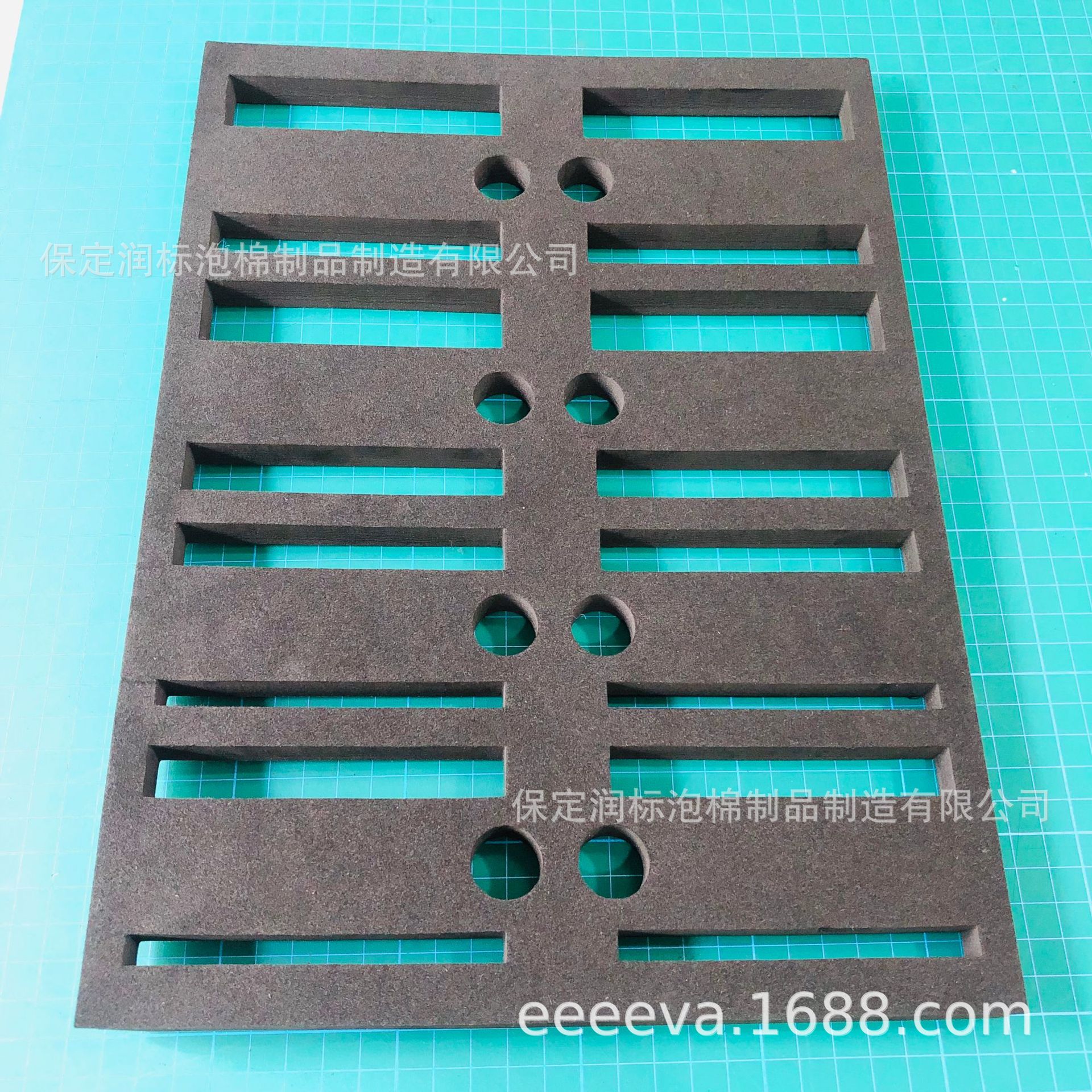 山东防震植绒工具箱海绵内衬黑色化妆品包装盒EVA海绵内托