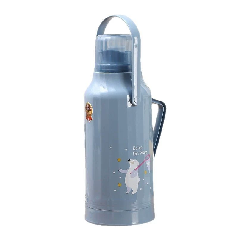 Capacious thermos for elementary school students for home use, glass liner
