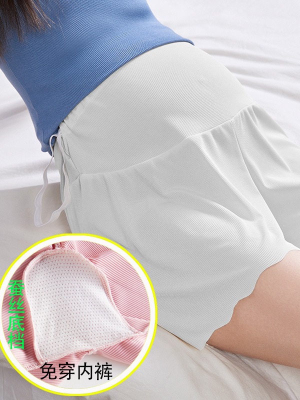 夏の薄手のアイスキャンデーの妊婦の安全ズボンに合わせて妊娠期の防走光三分ズボンを作ります。