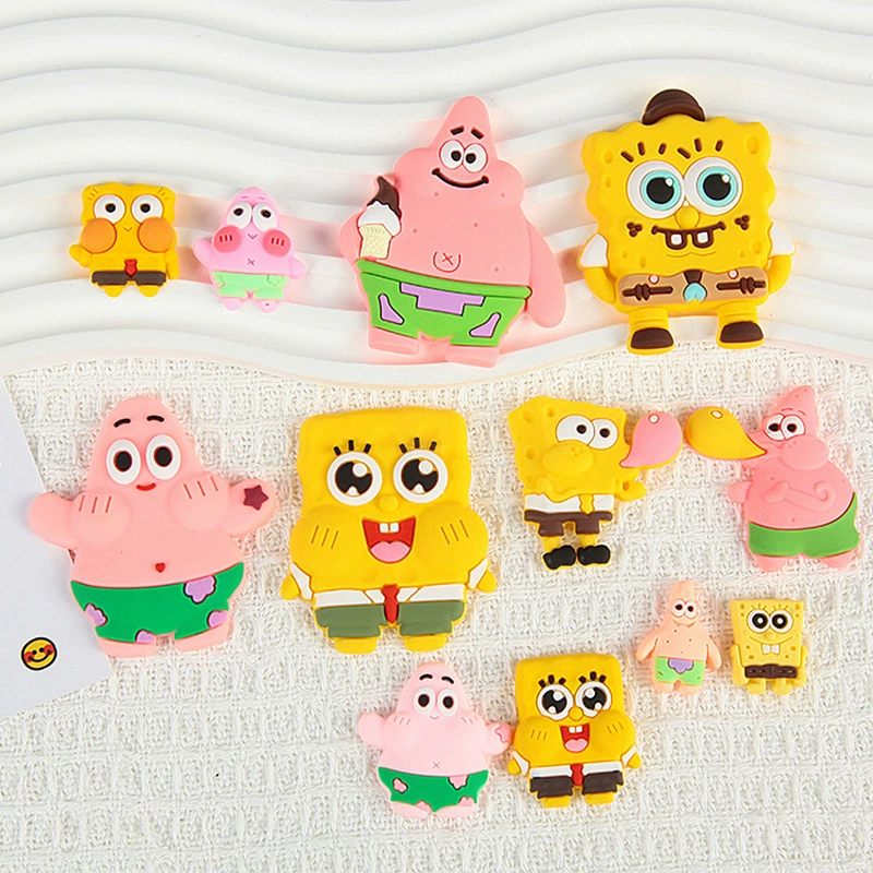 Аксессуары для творчества: кремовый клей, нашивки для чехлов телефонов, шнурки для обуви, заколки для волос, смола для рукоделия (Спанч Боб, Патрик Стар)