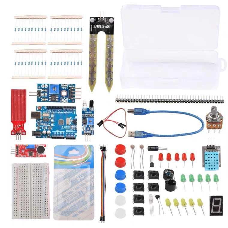 Breadboard Starter Kit (UNO R3 compatible) Maker 400-hole — Sensors, LEDs, Cables