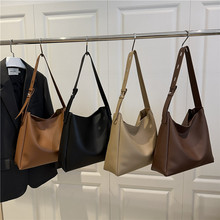 2025通勤托特包大容量新款子母包纯色复古气质手提时尚通勤单肩包