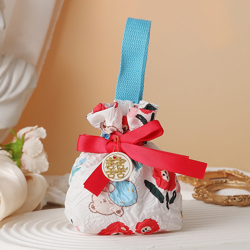創意的な結婚の喜糖袋の赤ちゃんの満月の満1歳の絨毛のあめの袋の結婚式のお土産はお返しします。|undefined