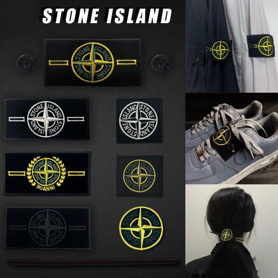 Is Island Clothes Трендовый S-armor к Оружию Каменная декоративная доспех линия ускользание призрак и вышитая наклейка обувь