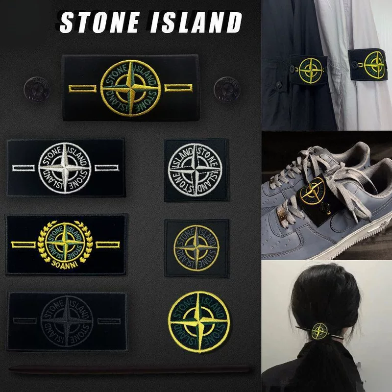 Is Island Clothes Трендовый S-armor к Оружию Каменная декоративная доспех линия ускользание призрак и вышитая наклейка обувь
