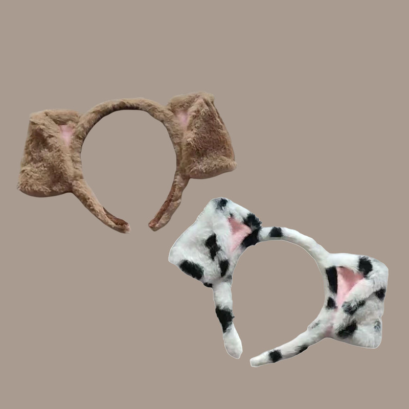 Dog Ear Headwear Cute Spot cosplay Comic Show Dog Ear Hair Band Hand-made Simulation Beast Ear Hair Accessories Dog Ear Headwear Cute Spot cosplay Comic Show Dog Ear Hair Band Hand-made Simulation Beast Ear Hair Accessories
