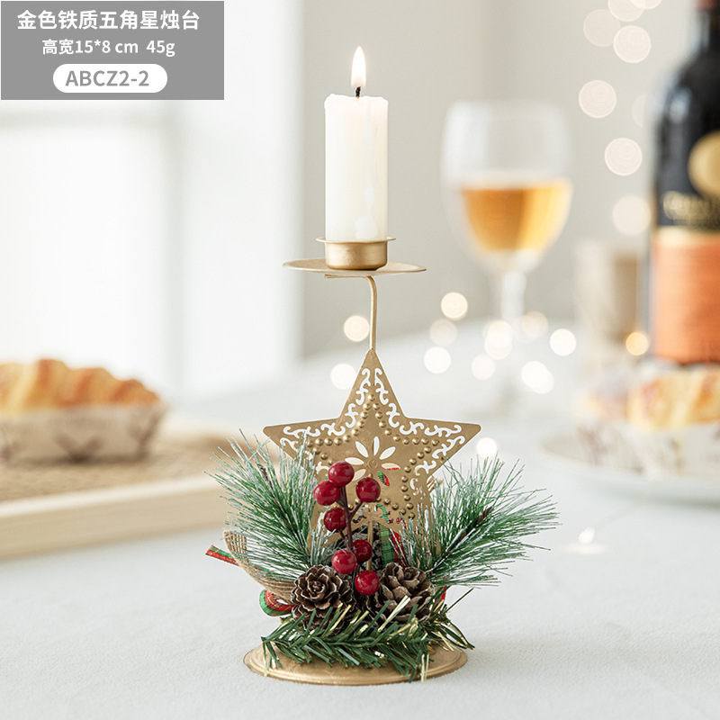 Candelabro de 15CM estrella de cinco puntas/pieza 45G (sin velas)