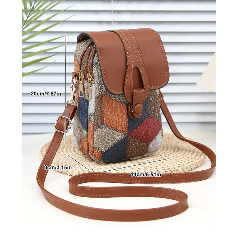 2025 nuevo bolso de hombro multi-compartimiento con cremallera, bolso de moda vertical exquisito, bolso casual de cuero suave