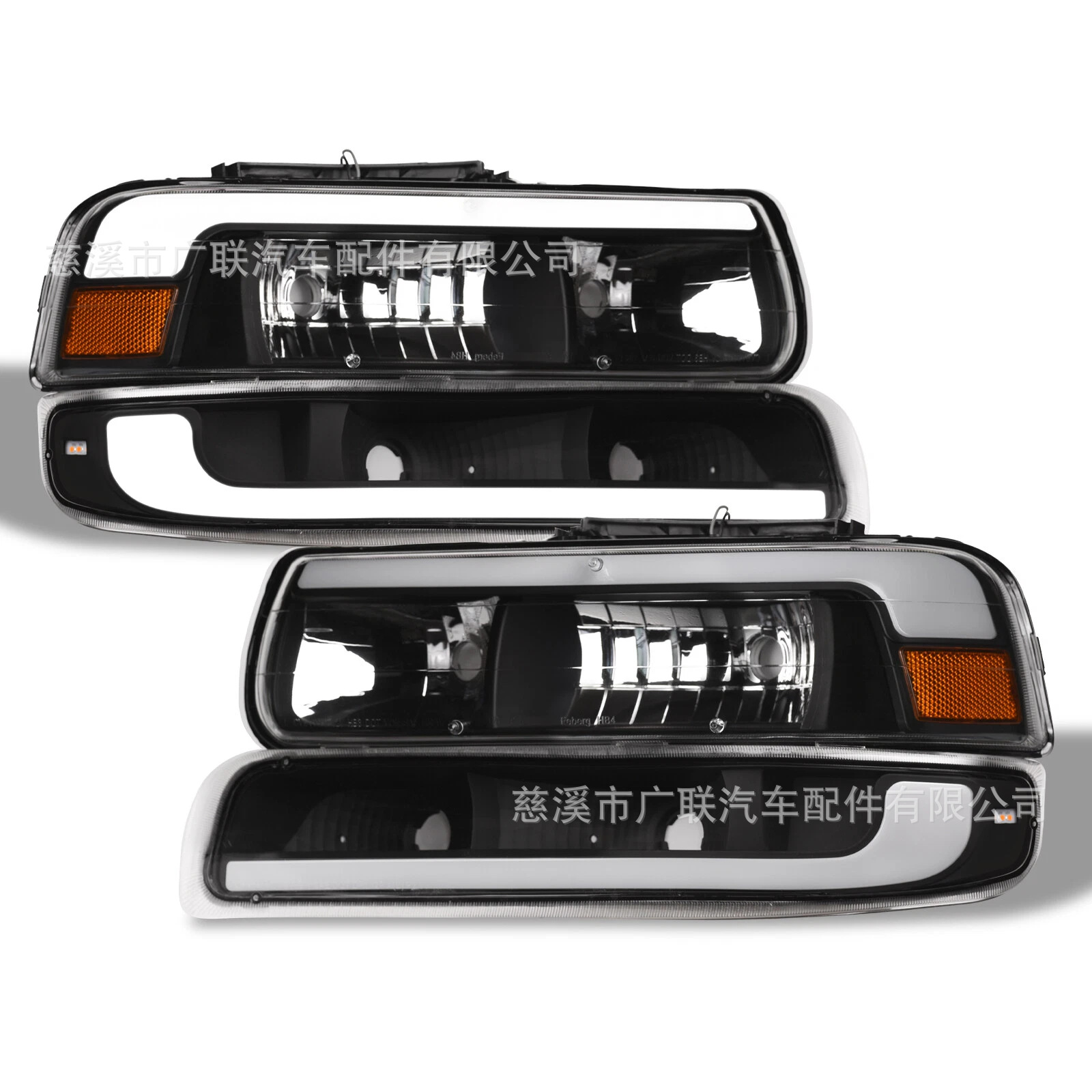 Фары, подходящие для автомобилей Chevrolet Silverado 1999-2002 годов выпуска, светодиодные дневные ходовые огни и фары головного света.