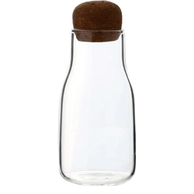 Tarro de té de vidrio Tarro de té Tarro de almacenamiento de frutas secas de grano múltiple Tarro de almacenamiento de corcho Tarro sellado de especias de grano de café