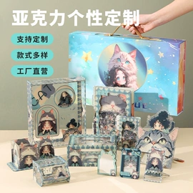 亚克力板;长尾夹装订夹;动漫明星摆件