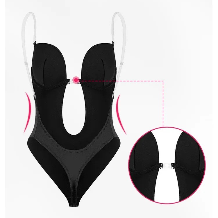 Transfronterizo europeo y americano shapewear correa de hombro invisible sujetador belleza sin respaldo de una sola pieza corsé vestido de noche dispensación ropa interior antideslizante