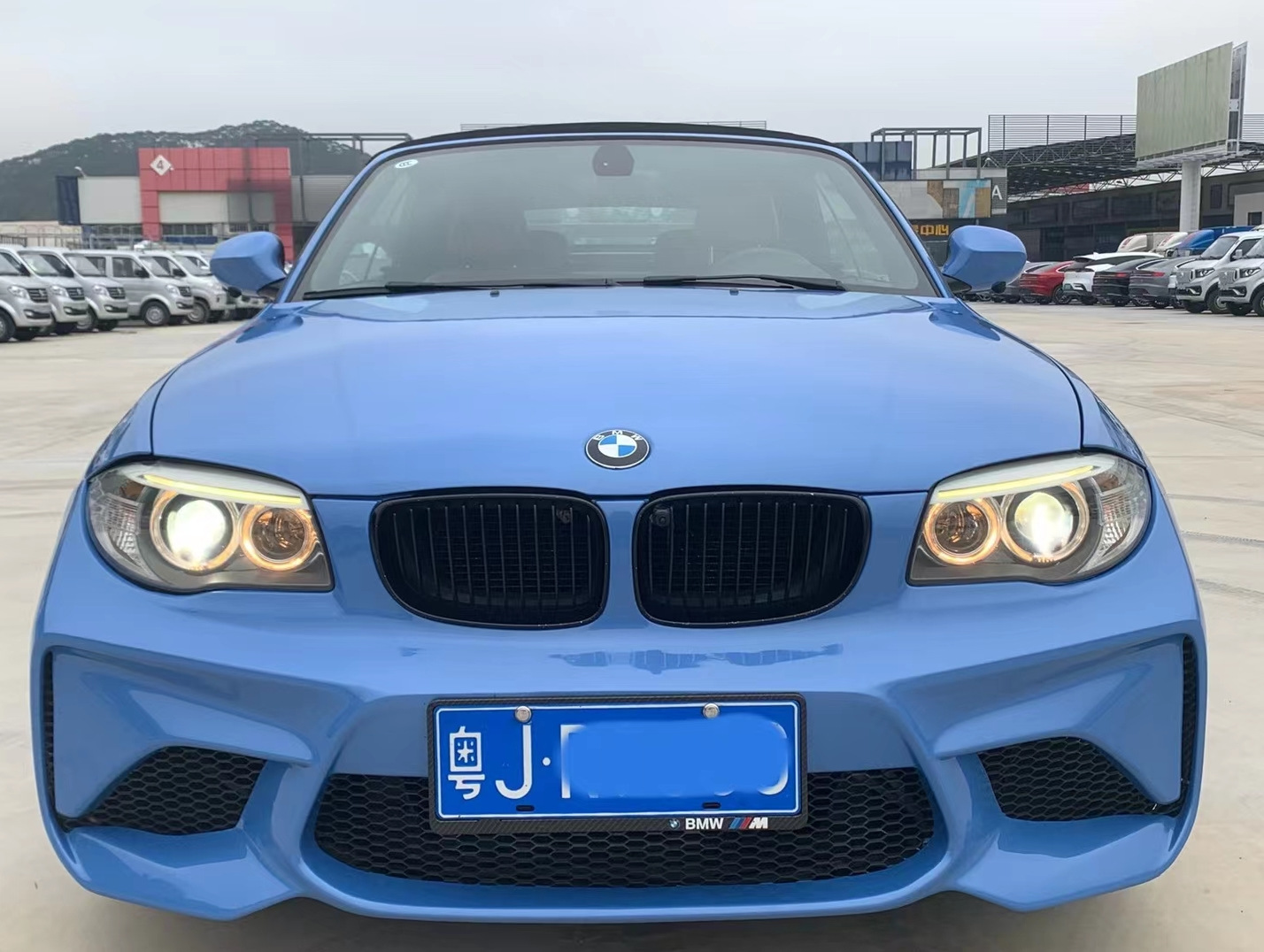 BMW 1 Series E82/E87 modified to M2 style with large body kit, front bumper and rear bumper modified for BMW