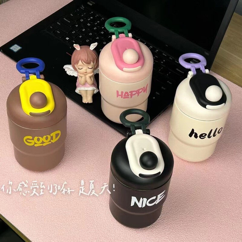 Insulated Cup for Girls, 316 Stainless Steel Portable Coffee Cup, Cute Student Water Cup, Portable Cup, Kettle Insulated Cup for Girls, 316 Stainless Steel Portable Coffee Cup, Cute Student Water Cup, Portable Cup, Kettle