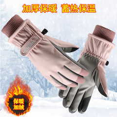 Women's Winter Touch Screen Ski Gloves Outdoor Waterproof Windproof Warm Riding Gloves Fleece Climbing Foreign Trade