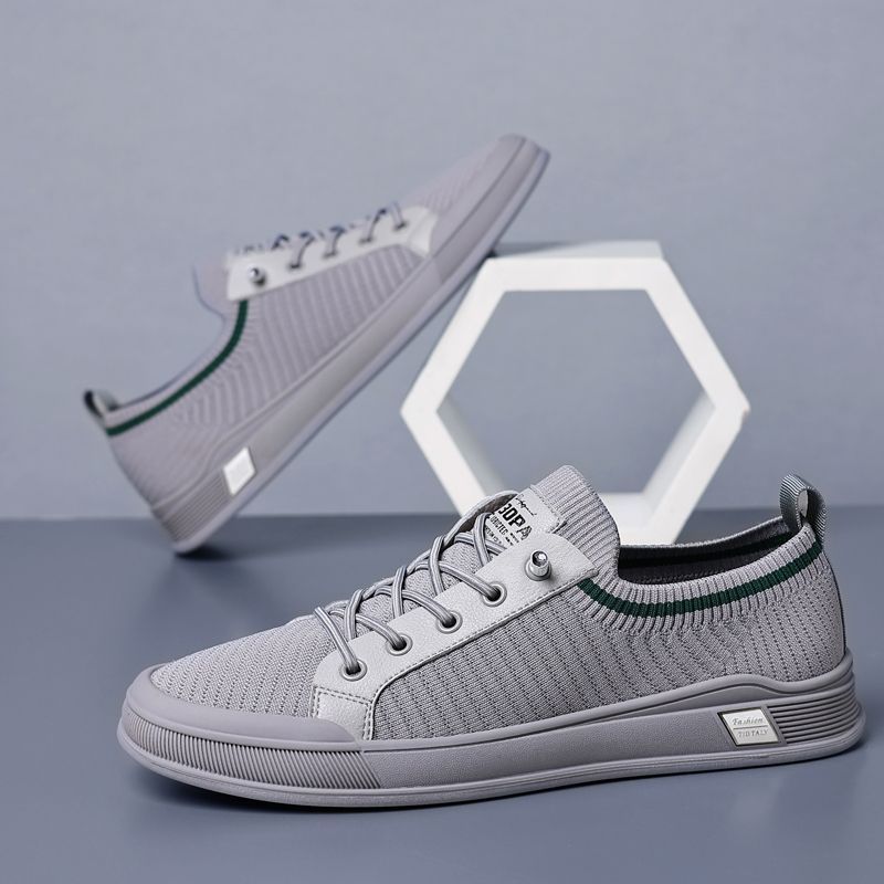 Summer new men's shoes fly woven mesh shoes men's casual breathable…