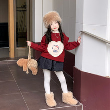 2025�����¿�Ůͯ��ͨ����ë�º�ɫ�A��ȹ�ɼ��׃�ͯ���ë�����b