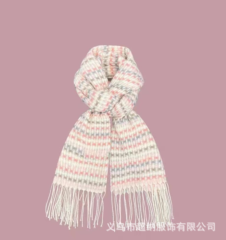 Invierno nuevo bufandas a cuadros de cachemira suave pegajosa flange collar retro grueso calentamiento al por mayor