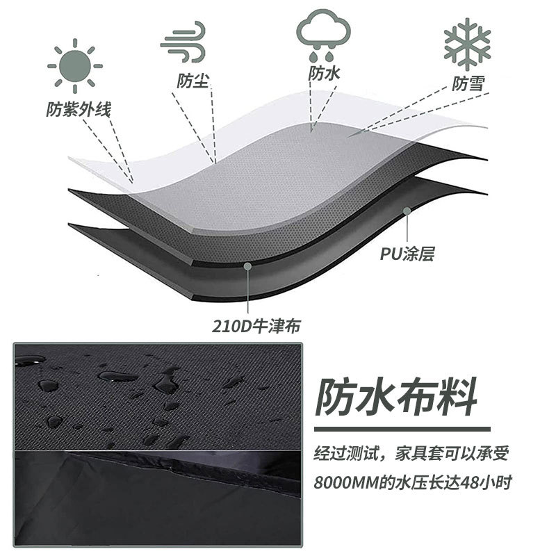 Black polyurethane sofa, custom-made, Amazon, oxford cloth 3