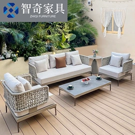 藤编桌椅;藤/竹沙发;户外沙发