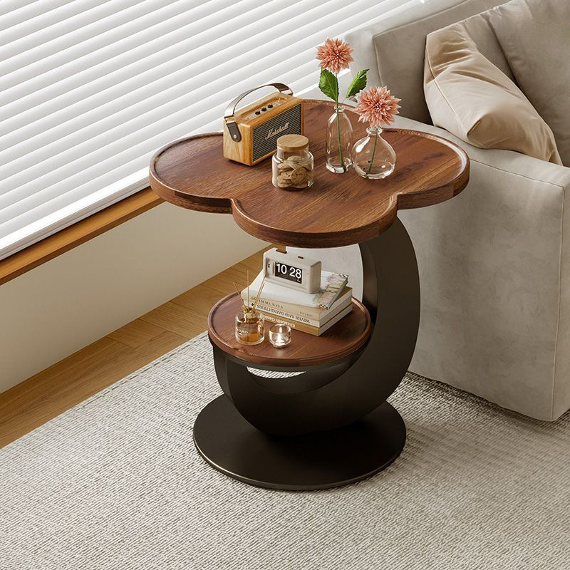 Side Table Coffee Table Small Four-Leaf Clover Creative Side Table Simple Modern Slate Side Table Living Room Balcony Double Layer