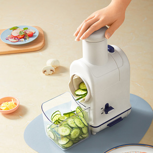 Lanbao small train electric vegetable cutter multi-function kitchen household grater shredded slicer BP-QC01