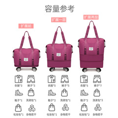 Cross-border new travel bag large capacity backpack short trip hand-held bag clothing storage swivel wheel luggage bag portable