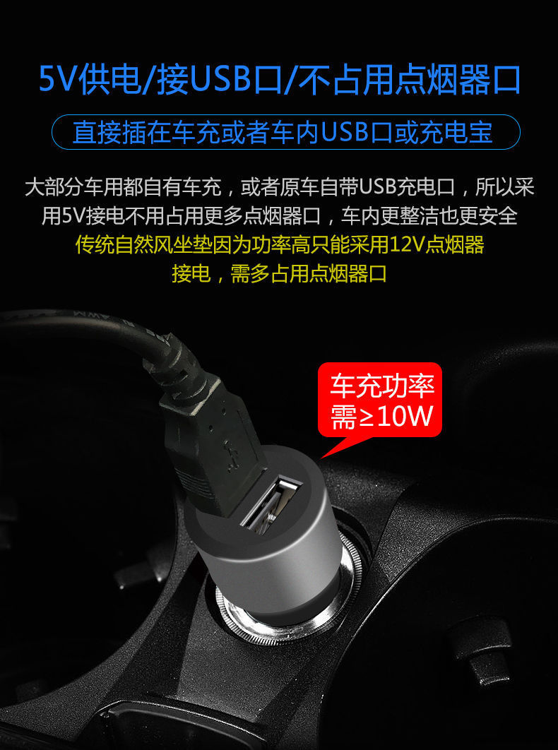 Summer Car Seat Cushion with Ventilation, Air Conditioning Cooling, and Fan for Breathability and Cooling