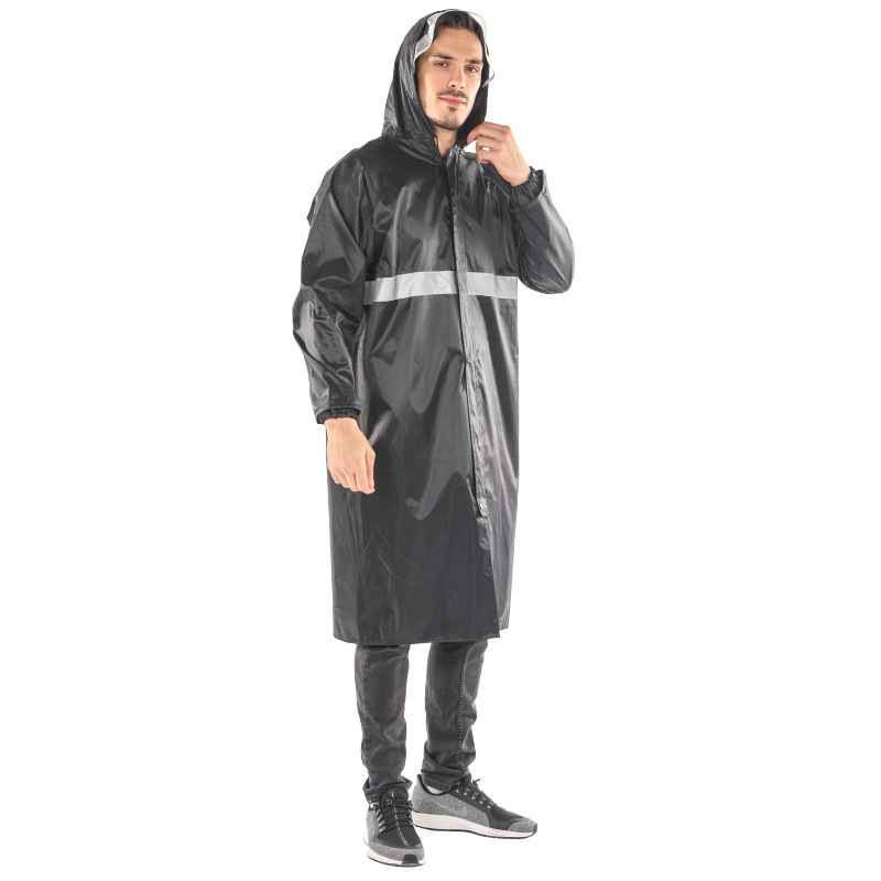 Impermeable de tela Oxford larga integrada de cuerpo entero de una pieza, impermeable de montaña al aire libre para evitar tormentas