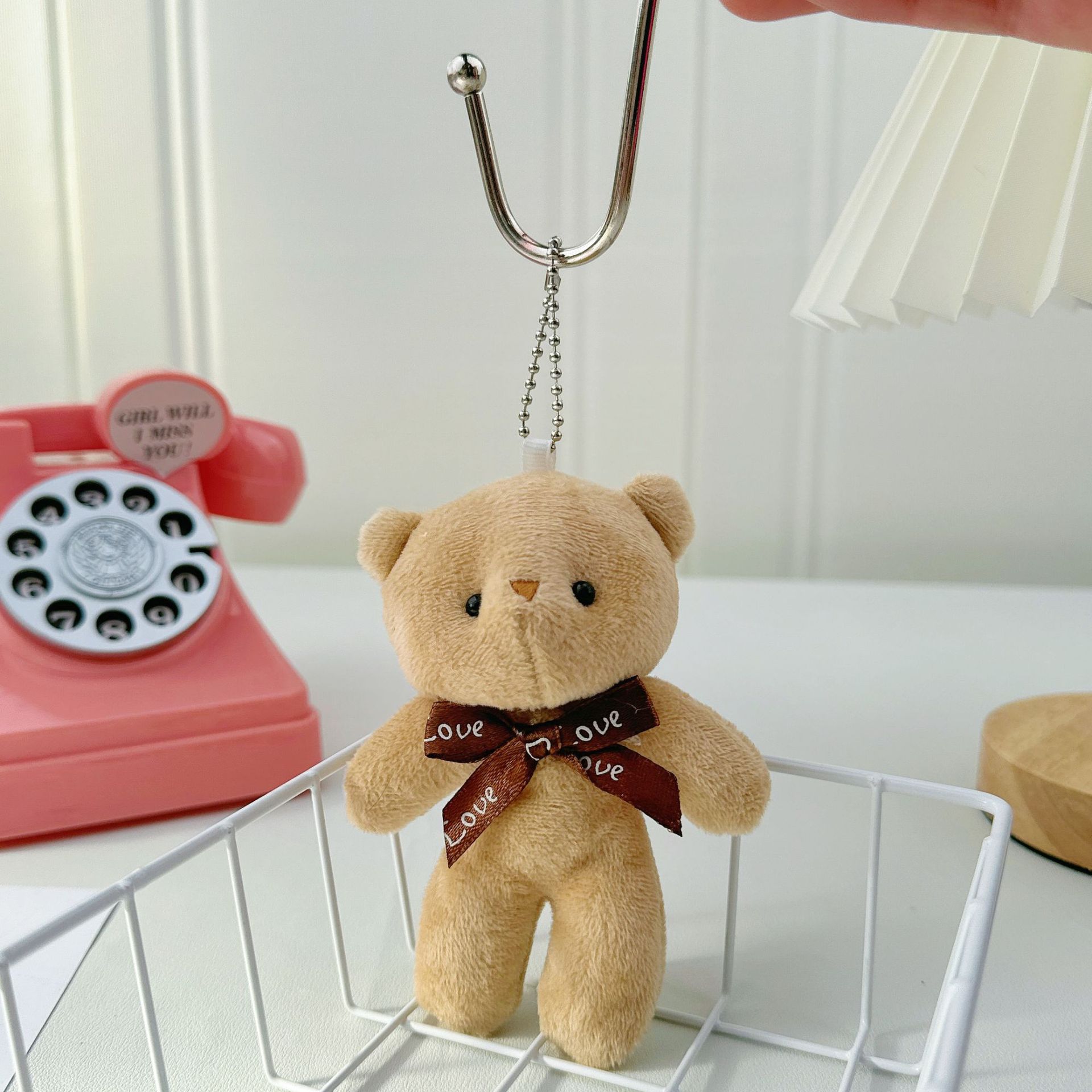 Muñeca de oso de peluche transfronterizo, muñeca de oso de una pieza de felpa, colgante, muñeca de oso, muñeca, juguete al por mayor, mini