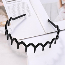 新款网红发饰女韩版简约固发带齿防滑波浪头洗脸发箍跨境