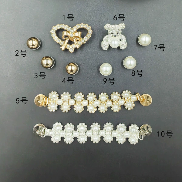 No. 1-F0152-Golden love bow with I-shaped buckle/piece