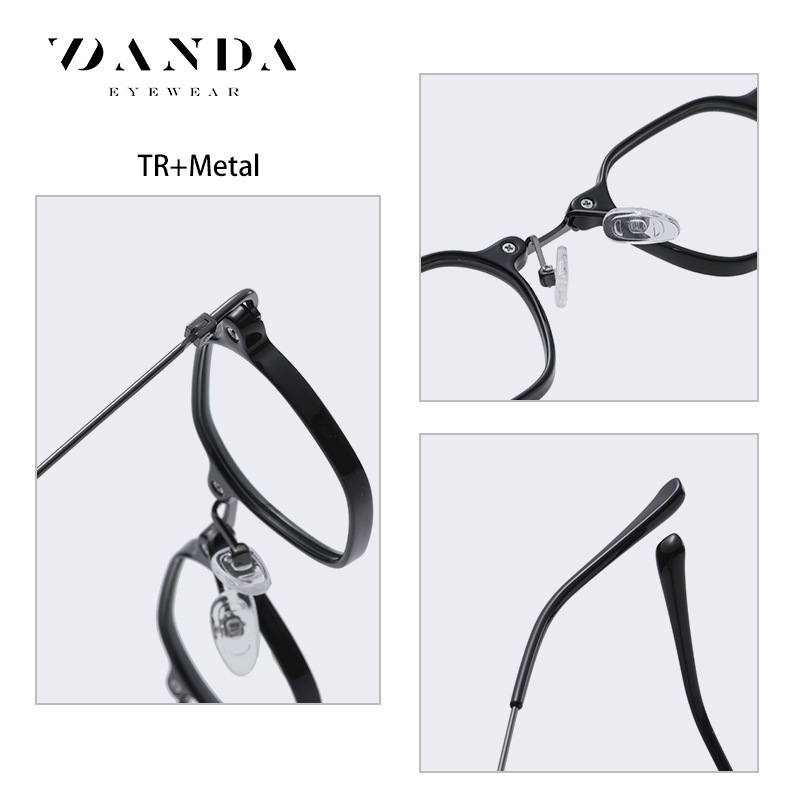Comercio exterior nuevo anti-azul gafas de luz personalizada nicho miopía gafas marco TJ858 hombres y mujeres misma moda gafas lisas