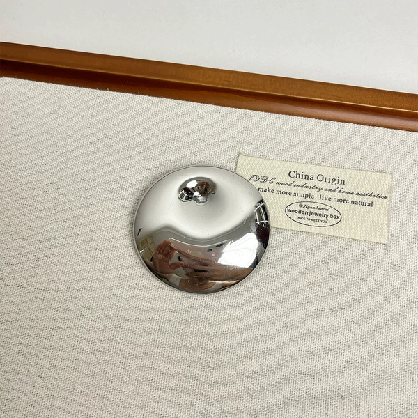 Silver disc mushroom brooch Q-39