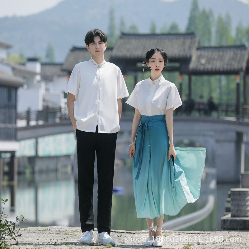 졸업 수업 옷 골동품 중국 의류 여성 성인 의식 중학생은 4 번째 붉은 노래 경쟁 암송 코러스 연인 복장