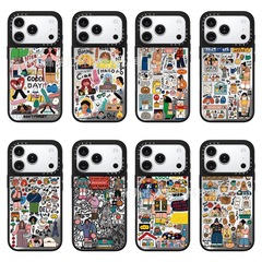 CASE联名潮流女孩贴纸适用iPhone17ProMax苹果16/15磁吸手机壳女